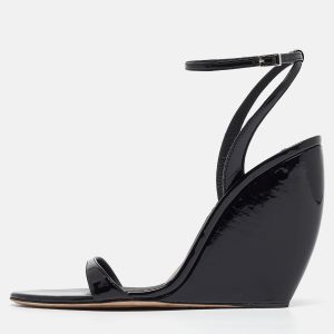 Giuseppe Zanotti Black Patent Leather Ginnyfer Wedge Sandals Size 40, Sandals - Luxury Closet catalog