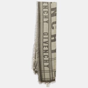 Givenchy Monochrome Lettering Cotton Blend Scarf, Scarves & Shawls - Luxury Closet catalog