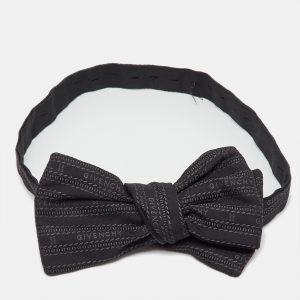 Givenchy Black Logo Pattern Silk Bow Tie, Apparel & Accessories - Luxury Closet catalog