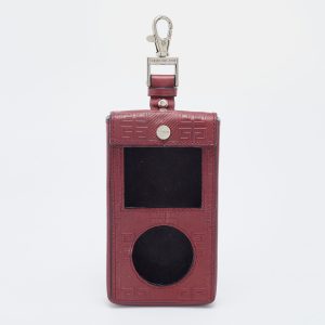Givenchy Burgundy Monogram Embossed Leather iPod Case, Mobile Phone Cases - Luxury Closet catalog