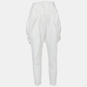 Givenchy Off-White Crepe High Waist Tapered Leg Pants M, Clothing - Luxury Closet catalog