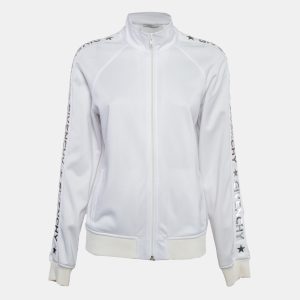 Givenchy White Metallic Logo Print Jersey Jacket L, Coats & Jackets - Luxury Closet catalog