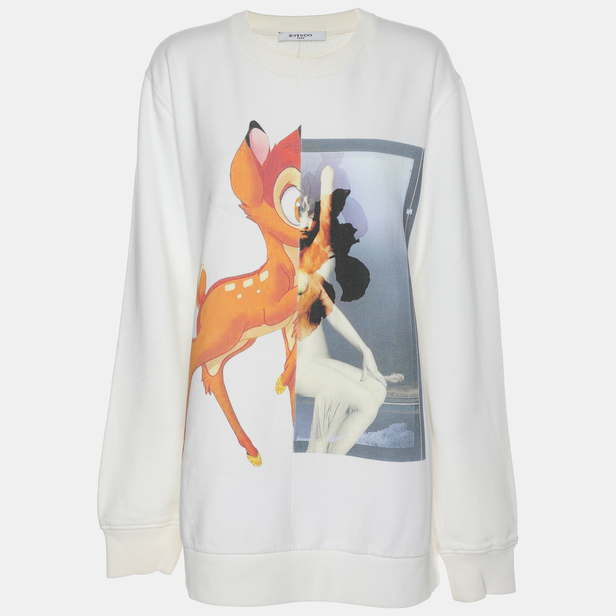 Givenchy Cream Cotton Bambi Print Sweatshirt L, Sweaters & Cardigans - Luxury Closet catalog