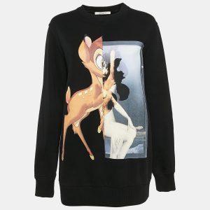 Givenchy Black Bambi Print Cotton Sweatshirt XS, Sweaters & Cardigans - Luxury Closet catalog