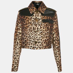 Givenchy Paris Brown Leopard Print Wool and Leather Grain de Poudre Jacket S, Coats & Jackets - Luxury Closet catalog