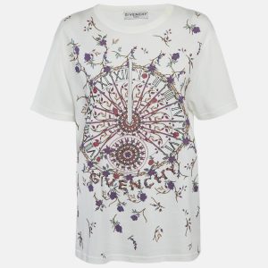 Givenchy White Floral Print Jersey Beaded T-Shirt S, Shirts & Tops - Luxury Closet catalog