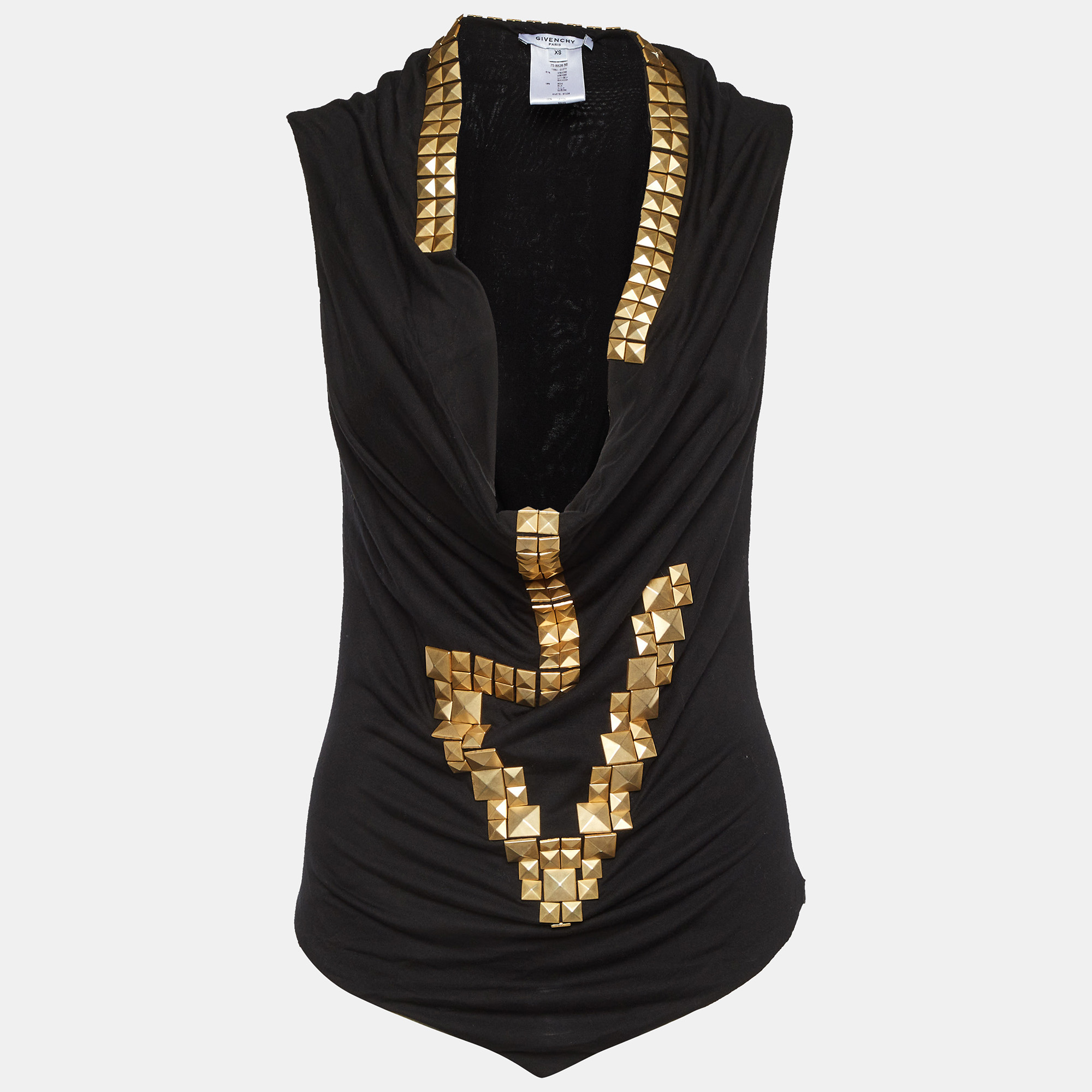 Givenchy Black Studded Jersey Top XS, Shirts & Tops - Luxury Closet catalog
