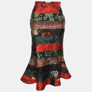 Givenchy Multicolor Silk Floral Print Zip Trim Skirt M, Skirts - Luxury Closet catalog