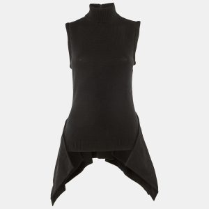 Givenchy Black Wool Knit Asymmetric Hem Sweater M, Sweaters & Cardigans - Luxury Closet catalog