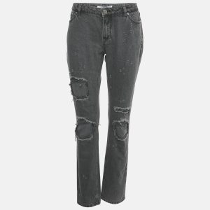 Givenchy Grey Distressed Denim Straight Leg Jeans L Waist 32", Jeans - Luxury Closet catalog