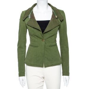 Givenchy Olive Green Cotton Detachable Collar Single Breasted Jacket M, Coats & Jackets - Luxury Closet catalog
