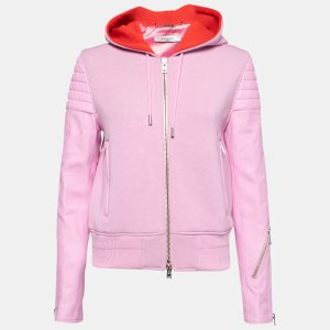 Givenchy Pink Neoprene & Leather Zip Front Hoodie M, Coats & Jackets - Luxury Closet catalog