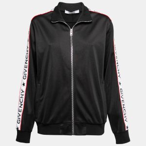 Givenchy Black Jersey Logo Tape Trimmed Zip Front Jacket M, Coats & Jackets - Luxury Closet catalog