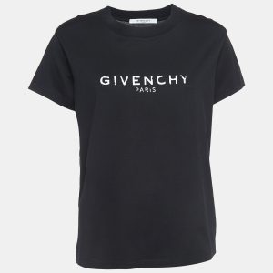 Givenchy Black Blurred Logo Print Half Sleeve T-Shirt L, Shirts & Tops - Luxury Closet catalog