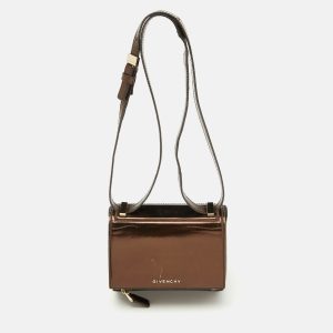Givenchy Brown Leather Mini Pandora Box Shoulder Bag, Shoulder Bags - Luxury Closet catalog