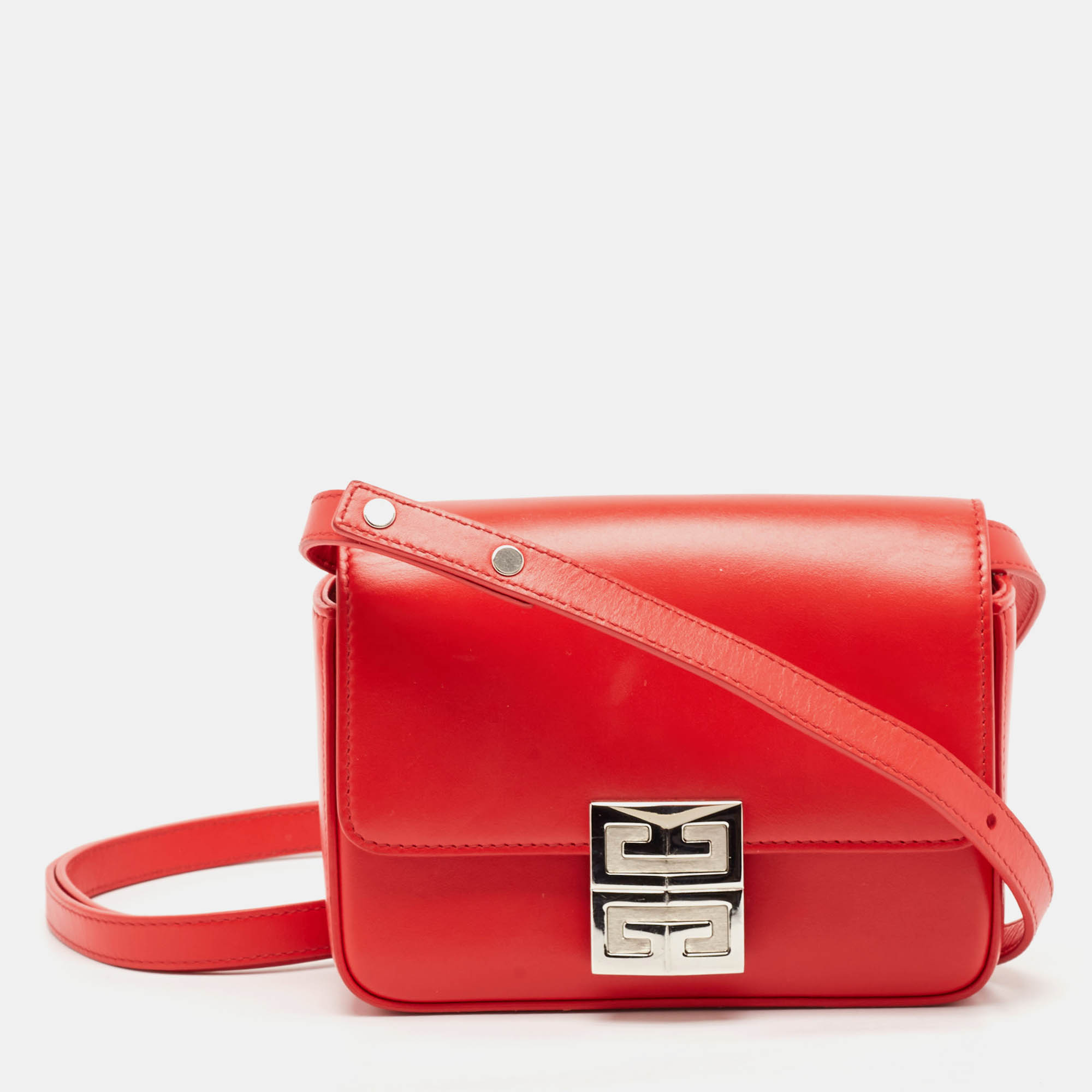 Givenchy Red Leather Mini 4G Crossbody Bag, Handbags - Luxury Closet catalog