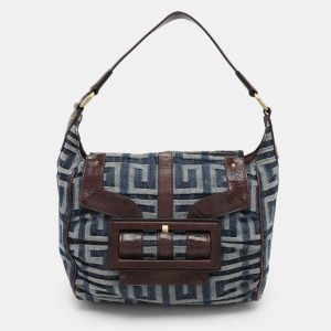 Givenchy Blue/Brown Fabric and Leather Shoulder Bag, Shoulder Bags - Luxury Closet catalog