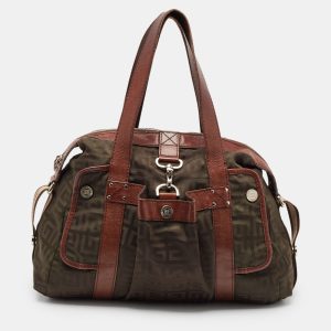 Givenchy Brown/Olive Green Monogram Nylon and Leather Shoulder Bag, Shoulder Bags - Luxury Closet catalog