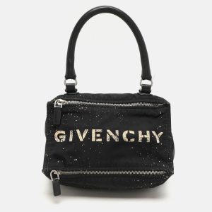 Givenchy Black/Cream Nylon and Leather Small Pandora Shoulder Bag, Shoulder Bags - Luxury Closet catalog
