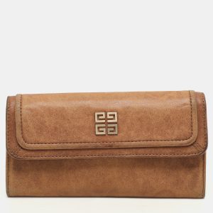 Givenchy Brown Nubuck Leather Flap Continental Wallet, Wallets & Money Clips - Luxury Closet catalog