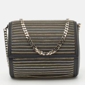 Givenchy Black Leather Micro Chain Pandora Box Bag, Shoulder Bags - Luxury Closet catalog