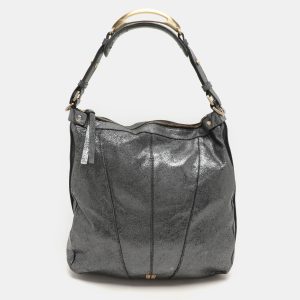 Givenchy Metalic Grey Leather Hobo, Shoulder Bags - Luxury Closet catalog