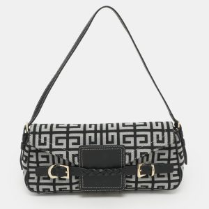 Givenchy Black/Grey Signature Canvas and Leather Shoulder Bag, Shoulder Bags - Luxury Closet catalog