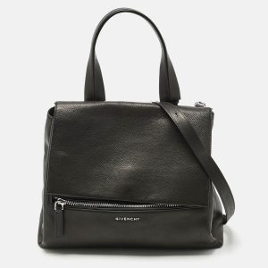 Givenchy Black Leather Pandora Flap Top Handle Bag, Satchels - Luxury Closet catalog