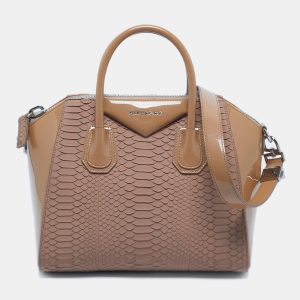 Givenchy Two Tone Beige Python and Patent Leather Small Antigona Satchel, Satchels - Luxury Closet catalog