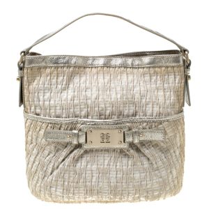 Givenchy Beige Shimmering Canvas and Leather Small Trim Hobo, Shoulder Bags - Luxury Closet catalog