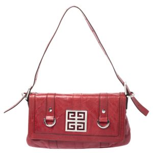 Givenchy Red Leather Logo Shoulder Bag, Shoulder Bags - Luxury Closet catalog