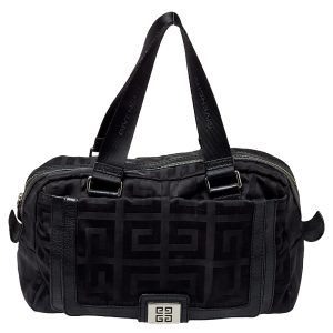 Givenchy Black Leather And Signature Canvas Duffel Bag, Handbags - Luxury Closet catalog