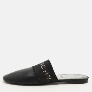 Givenchy Black Leather and Fabric Bedford Mules Size 38, Sandals - Luxury Closet catalog