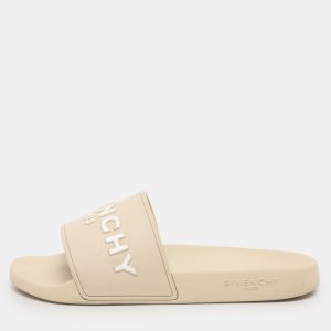 Givenchy Cream Rubber Logo Slide Sandals Size 44, Sandals - Luxury Closet catalog
