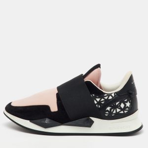 Givenchy Black/Light Pink Neoprene and Leather Runner Elastic Slip On Sneakers Size 39.5, Athletic Shoes & Sneakers - Luxury Closet catalog