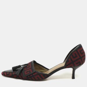 Givenchy Black/Red Signature Canvas and Leather Tassel D'orsay Pumps Size 38, Pumps - Luxury Closet catalog