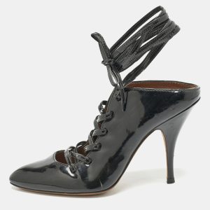 Givenchy Black Patent Leather Wrap Up Mules Size 38, Sandals - Luxury Closet catalog