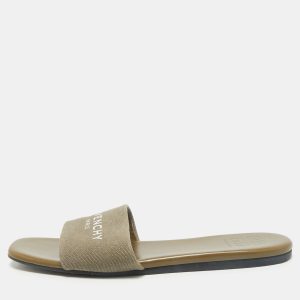 Givenchy Green Canvas 4G Flat Slides Size 40, Sandals - Luxury Closet catalog