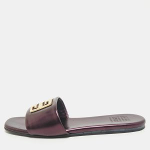 Givenchy Metallic Leather 4G Flat Sandals Size 40, Sandals - Luxury Closet catalog
