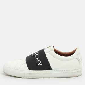 Givenchy White/Black Leather Urban Street Logo Slip On Sneakers Size 38, Athletic Shoes & Sneakers - Luxury Closet catalog