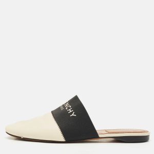 Givenchy Black/Cream Leather and Elastic Bedford Flat Mules Size 35, Sandals - Luxury Closet catalog