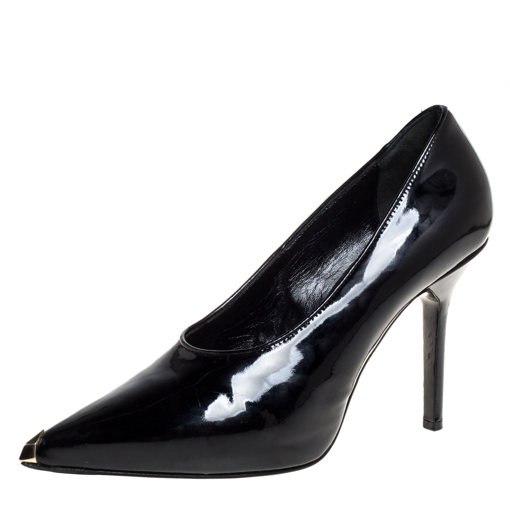 Givenchy Black Patent Leather Pointed Toe Pumps Size 39.5, Pumps - Luxury Closet catalog