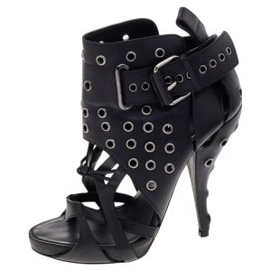 Givenchy Black Leather Studded Strappy Ankle Boots Size 38, Boots - Luxury Closet catalog