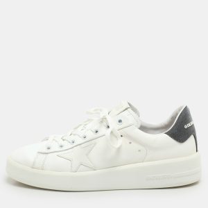 Golden Goose WhiteGrey Leather and Glitter PureStar Low Top Sneakers Size 39, Athletic Shoes & Sneakers - Luxury Closet catalog