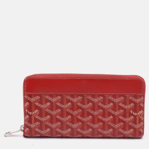 Goyard Red Goyardine Coated Canvas Matignon Zip Around Wallet, Wallets & Money Clips - Luxury Closet catalog
