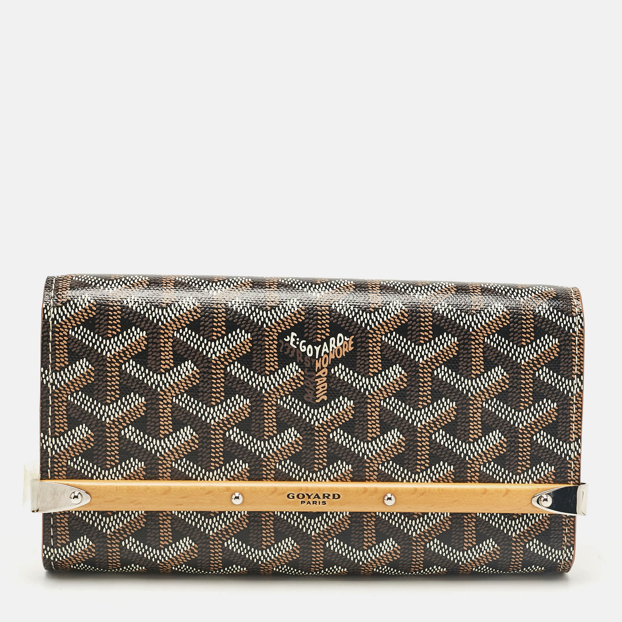 Goyard Brown Goyardine Coated Canvas and Leather Mini Monte Carlo Case, Clutches & Special Occasion Bags - Luxury Closet catalog