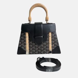 Goyard Black Coated Canvas And Leather Saigon MM Top Handle Bag, Satchels - Luxury Closet catalog