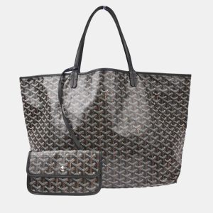 Goyard Black/Brown/White PVC and Leather Saint Louis GM Tote Bag, Tote Handbags - Luxury Closet catalog