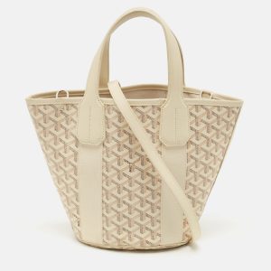 Goyard Light Beige Goyardine Coated Canvas Belharra PM Tote, Tote Handbags - Luxury Closet catalog
