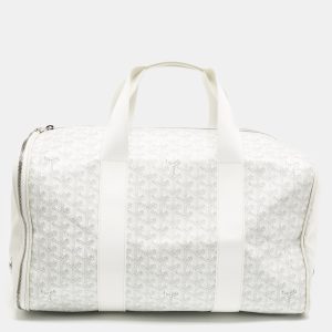 Goyard White Goyardine Coated Canvas and Mesh Voltigeur Pet Carrier Bag, Handbags - Luxury Closet catalog